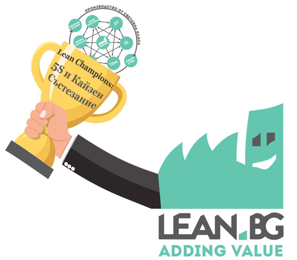 Лого на инициативата Lean Champions – 5S и Кайзен състезание