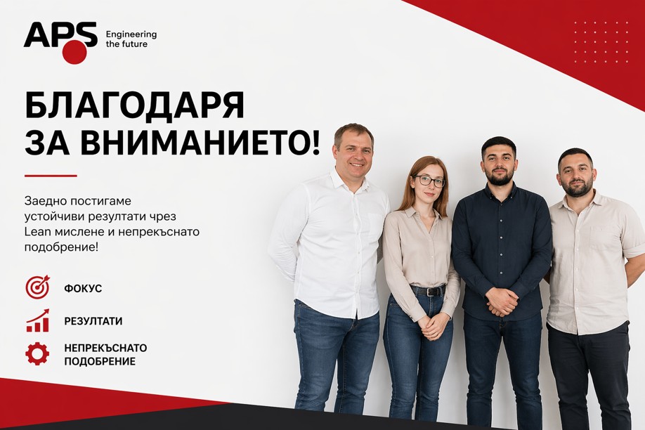 Екипът на АПС Трейдинг – ООД – Lean Champions Q1 2026